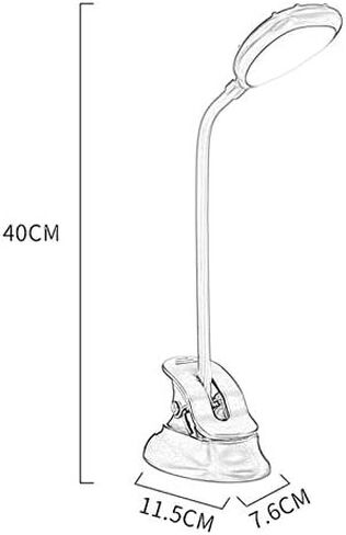 USB Rechargeable LED Table Lamp 2 Modes (Warm White LEDs) Clip Reading Light for Beds for Reading Books (Color : White) (Black) in Saudi Arabia
