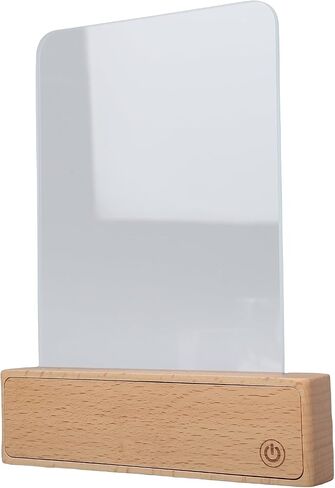 Luocute Flat Book Light, USB Rechargeable with 3 Colors Dimmable Reading Lamp for Night Use, Portable Eye Caring Desk Light with Beech Base, Warm White Neutral 3000K 4500K 6500K in Kuwait