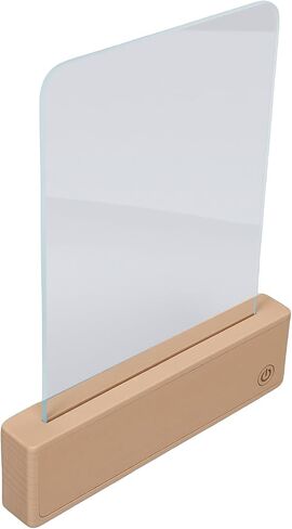 Luocute Flat Book Light, USB Rechargeable with 3 Colors Dimmable Reading Lamp for Night Use, Portable Eye Caring Desk Light with Beech Base, Warm White Neutral 3000K 4500K 6500K in Kuwait