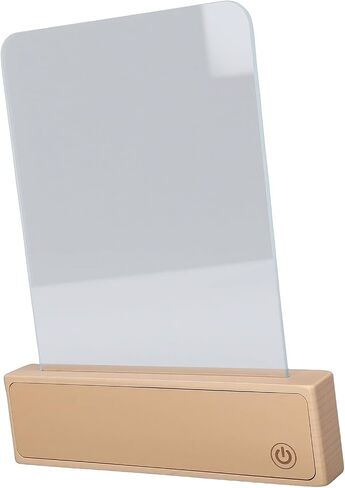 Luocute Flat Book Light, USB Rechargeable with 3 Colors Dimmable Reading Lamp for Night Use, Portable Eye Caring Desk Light with Beech Base, Warm White Neutral 3000K 4500K 6500K in Kuwait