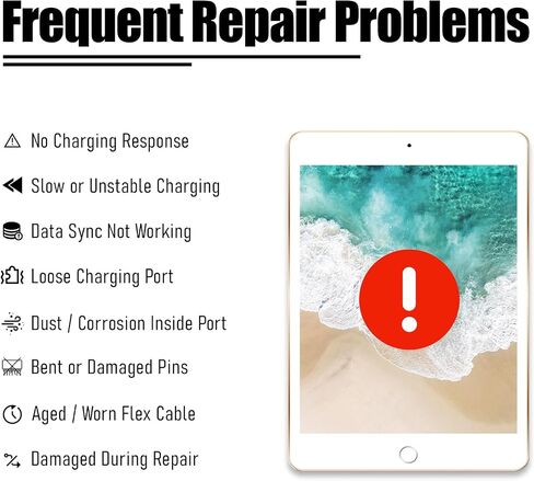 Charging Port Replacement for iPad Air 2024 11-inch Charge Dock Connector Flex Cable Assembly for iPad Air 2024 M2 Charger Board Replacement Fit for Model: A2903 A2904 A2902 (Black) in Kuwait