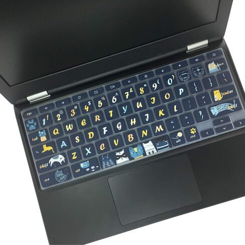 Keyboard Skin for Acer Chromebook Spin 11 311 CP311 511 512/Chromebook Premium R11 CB5-132T CB3-131/Chromebook R 13 CB5-312T/Chromebook 14 CP5-471/Chromebook 15 CB3-532 C910,Cat in Kuwait