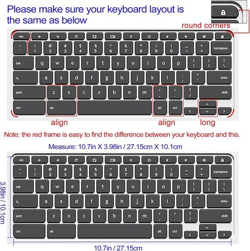 Keyboard Skin for Acer Chromebook Spin 11 311 CP311 511 512/Chromebook Premium R11 CB5-132T CB3-131/Chromebook R 13 CB5-312T/Chromebook 14 CP5-471/Chromebook 15 CB3-532 C910,Cat in Kuwait