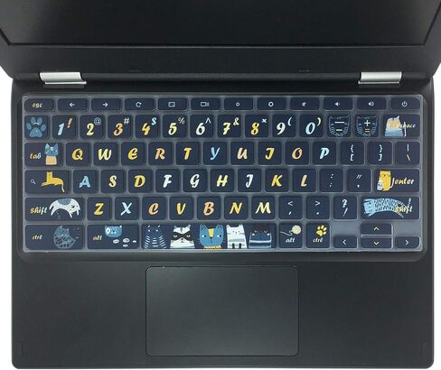 Keyboard Skin for Acer Chromebook Spin 11 311 CP311 511 512/Chromebook Premium R11 CB5-132T CB3-131/Chromebook R 13 CB5-312T/Chromebook 14 CP5-471/Chromebook 15 CB3-532 C910,Cat in Kuwait