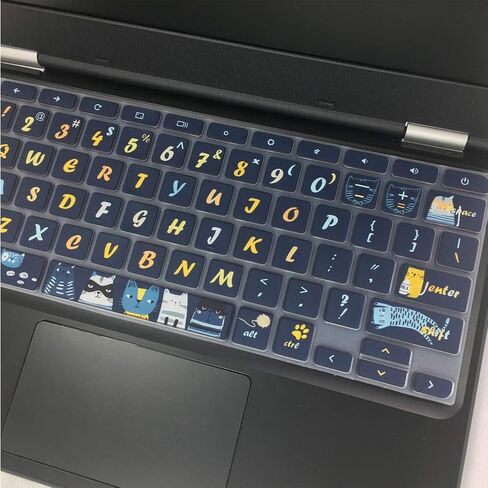 Keyboard Skin for Acer Chromebook Spin 11 311 CP311 511 512/Chromebook Premium R11 CB5-132T CB3-131/Chromebook R 13 CB5-312T/Chromebook 14 CP5-471/Chromebook 15 CB3-532 C910,Cat in Kuwait