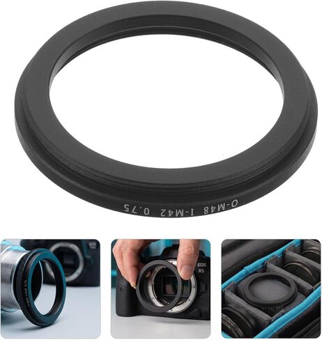 M48 Male to M42 Female Telescope Adapter Ring Black, 2pcs in Kuwait