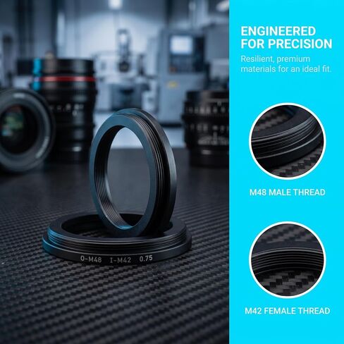 2pcs Telescope Aluminum to Female M48 Ring Adapter Male M42 Alloy in Kuwait