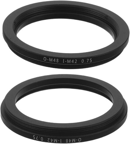 2pcs M48 Male to M42 Female Conversion Ring Aluminum Alloy Adapter in Kuwait