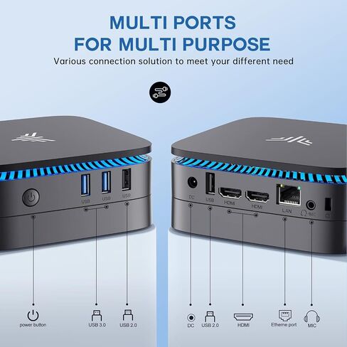 KAMRUI Mini PC N5105(up to 2.9GHz) 12GB RAM 256GB M.2 SSD Mini Computers in Kuwait