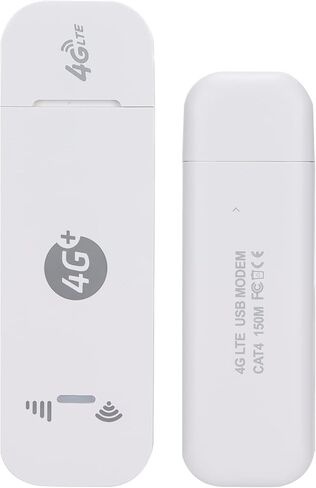 Pissente USB WiFi Modem for Laptop, 150Mbps 4G LTE Network Adapter (White) in Kuwait