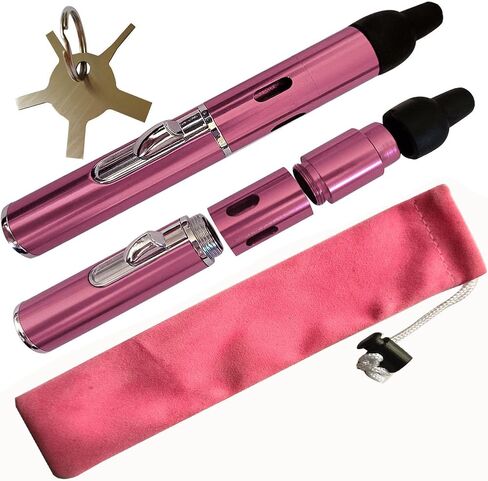 Torch Lighter,Long Lighters Refillable Butane Fuel Jet Flame Pen Torch Adjustable Windproof Lighters(Gas Not Included) (2 Pack Pink Purple) in Kuwait