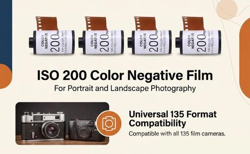 PUSOKEI 135 Color Negative Film 200 ISO 4 Pack for Portrait Landscape in Kuwait