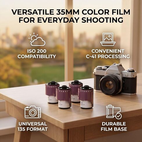PUSOKEI 135 Color Negative Film 200 ISO 4 Pack for Portrait Landscape in Kuwait