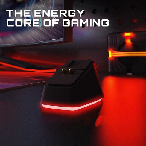 for Logitech G PRO X Superlight/2/2 Dex Dedicated Black Wireless Mouse Charger 11 RGB Modes, Compatible with DeathAdder v2 Pro and Other Gaming mice Gaming Gear for Esports Players (Black) in Kuwait