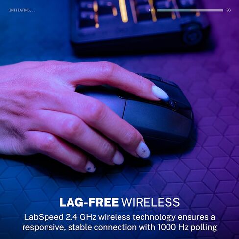 JLab Midnight, Wireless Ergonomic Gaming Mouse, 7-Button, Black in Kuwait