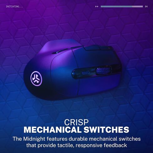 JLab Midnight, Wireless Ergonomic Gaming Mouse, 7-Button, Black in Kuwait