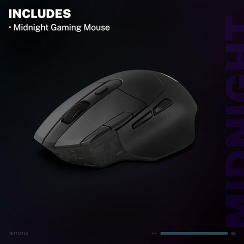 JLab Midnight, Wireless Ergonomic Gaming Mouse, 7-Button, Black in Kuwait