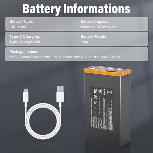 DONGNI for Edge 3 Battery Pack, 5000mAh Power Mag Plus Rechargeable Battery in Kuwait