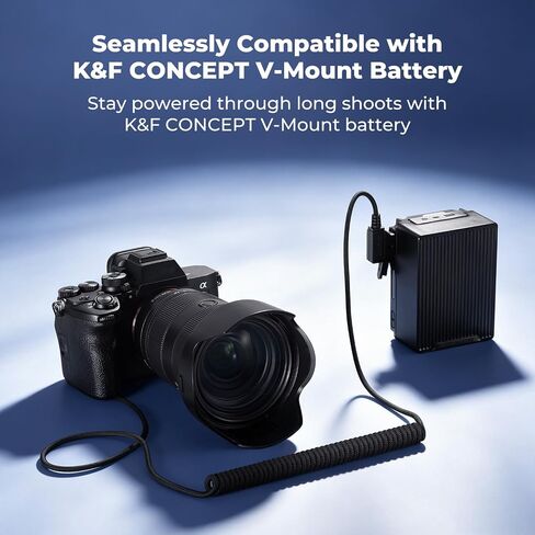 K&F CONCEPT D-TAP Dummy Battery for Sony NP-FZ100, Camera Power Adapter for Sony FX3, FX30, A7V, A7IV, A7III, A7S III, A7R III, A7R IV, A7R V, A7C, A7C II, A7CR, A9, A6600, A6700, ZV-E1, V Mount in Kuwait