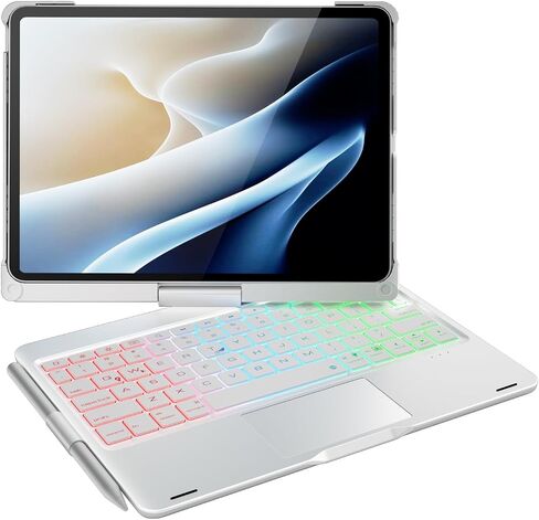 doqo iPad Air 11 & iPad Pro 11 Case with Keyboard & Trackpad,Swivel in Kuwait