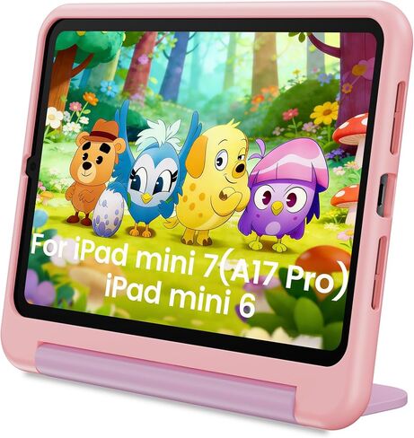 INFILAND Kids Case for iPad mini 7 2024 (A17 Pro), iPad mini 6 Case(8.3 Inch 2021 Model), iPad mini 7th/6th Generation Case with Durable Soft Shockproof Stand and Handle (Sky Blue-Mint) in Kuwait