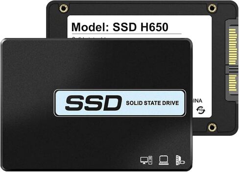 128GB SATA III SSD - 2.5" Internal Solid State Drive, 6Gb/s 3D NAND Upgrade PC or Laptop Memory and Storage, for IT Pros, Creators, Everyday Users (Black 128GB) in Kuwait