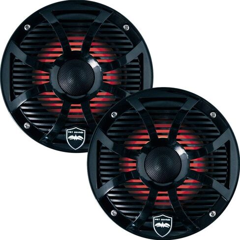 Wet Sounds REVO 6-SWB Black Closed SW Grille 6.5 Inch Marine LED Coaxial Speakers (Pair) (Renewed) in Kuwait