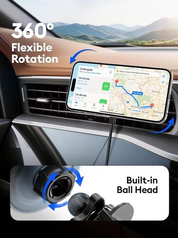 OHLPRO 25W MagSafe Car Charger Mount, Magnetic Wireless Car Charging Holder in Kuwait
