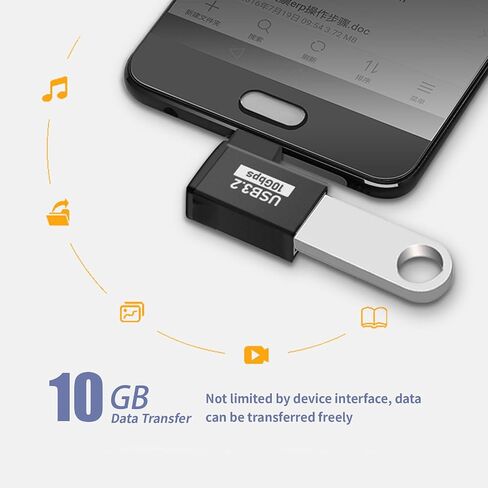 90 Angle/10Gbps USB 3.2 to USBC Adapter,USBC Male to USB Female Converter in Saudi Arabia