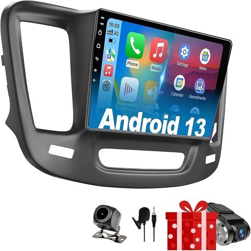 Car Radio Stereo Compatible with Chrysler 200 200C 200S, 9" Android 13 Touch Screen with Wireless CarPlay Android Auto, GPS, BT, FM, WiFi, 1080P Backup Camera, 2+64GB (2011-2014) in Kuwait