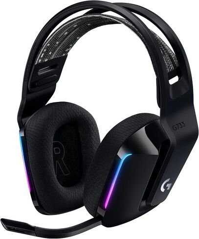 Logitech G733 Lightspeed Wireless Gaming Headset with Suspension Headband, LIGHTSYNC RGB, Blue VO!CE Mic Technology and PRO-G Audio Drivers, Lightweight, 29 Hour Battery Life, 20m Range - Lilac in Kuwait