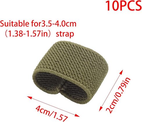 10 Pcs Multicolor Elastic Belt Keeper Strap, Polypropylene Canvas Web Belt Elastic Loop Keeper, 1.5" Wide Belts for Men Women or Straps in Saudi Arabia