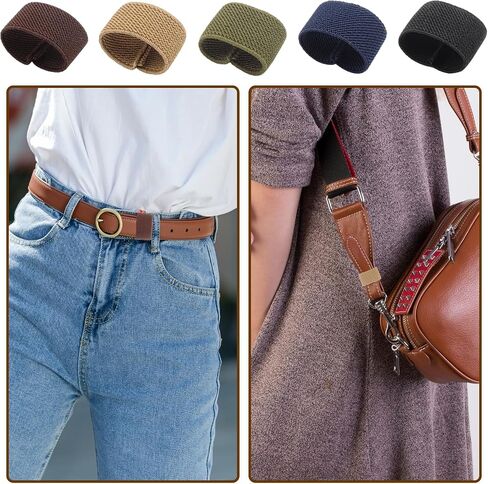 10 Pcs Multicolor Elastic Belt Keeper Strap, Polypropylene Canvas Web Belt Elastic Loop Keeper, 1.5" Wide Belts for Men Women or Straps in Saudi Arabia