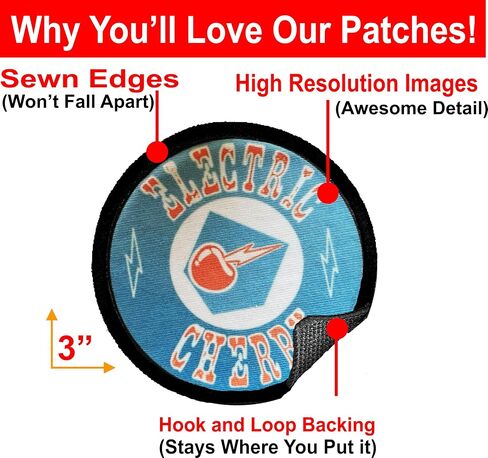 Electric Cherry Morale Patch, 3" Hook & Loop in Saudi Arabia