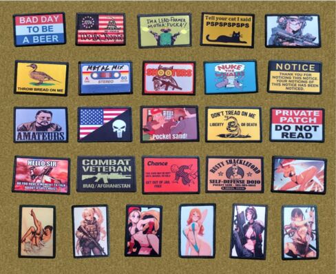 Anime Girl Pinup Morale Patch - 2x3 Hook and Loop Patches for Molle Gear, Operator Hat, Rucksack, Pack Bag, Backpack, Tactical Accessories and Gear, Made in The USA in Saudi Arabia