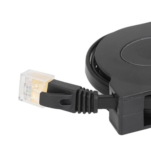 Walfront Retractable Ethernet Cable 7 Flat Ethernet Network Cable 4.9 FT with RJ45 Connectors for High Speed LAN Gaming in Saudi Arabia