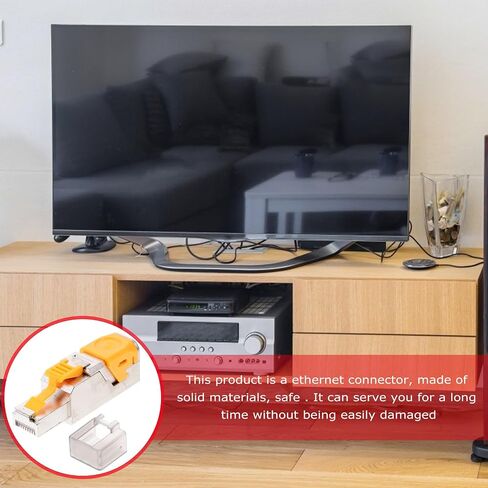 Cat 8 Rj45 Pass Through Ethernet Network Cable Crimp Jack Shielded Modular Plug for 10gbps High-Speed LAN Connection Compatible with Cat6a Cat7 Cables in Saudi Arabia