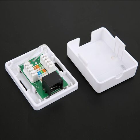 2 Pieces Cat6 Single Port RJ45 Surface Mount Enclosure with Durable ABS Material for Network Wiring in Saudi Arabia