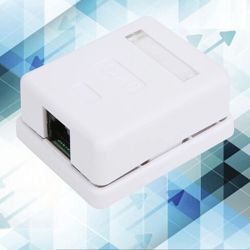 2 Pieces Cat6 Single Port RJ45 Surface Mount Enclosure with Durable ABS Material for Network Wiring in Saudi Arabia