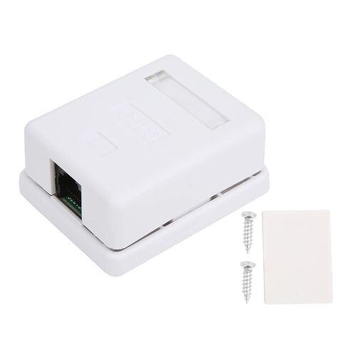 2 Pieces Cat6 Single Port RJ45 Surface Mount Enclosure with Durable ABS Material for Network Wiring in Saudi Arabia