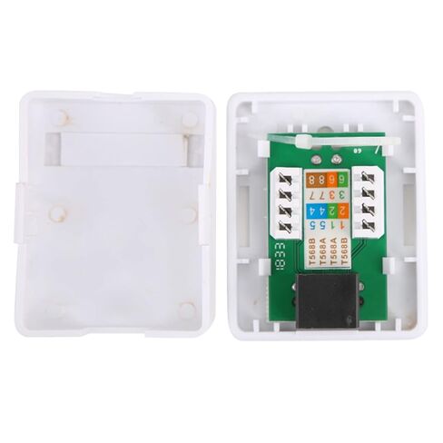 2 Pieces Cat6 Single Port RJ45 Surface Mount Enclosure with Durable ABS Material for Network Wiring in Saudi Arabia