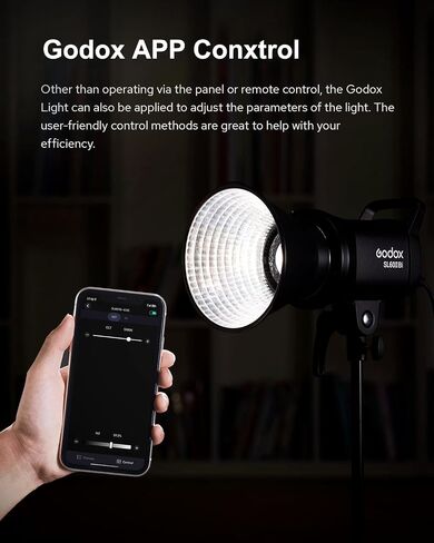 Godox SL60IIBi 75W Bi-Color LED Video Light, 2800K–5600K, 25100Lux@1M, Bowens Mount COB Studio Light with, App & Remote Control, CRI 96/TLCI 97, 100-240V in Saudi Arabia