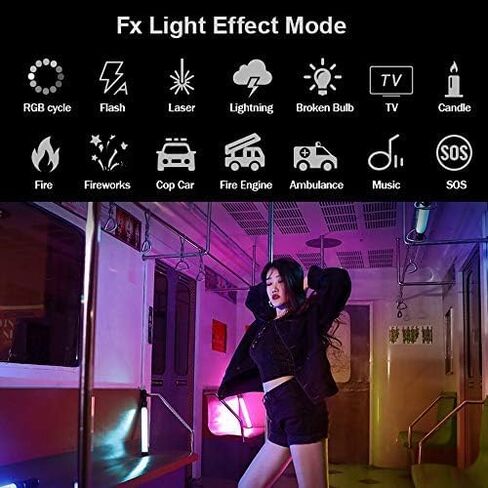 Godox LC500R RGB LED Light Stick, 2500K-8500K Adjustable, 360° Full Color, 14 FX Lighting Effects, CRI 96 TLC I98 Accurate Color, 0-100% Dimmable, Creative Music Mode in Kuwait