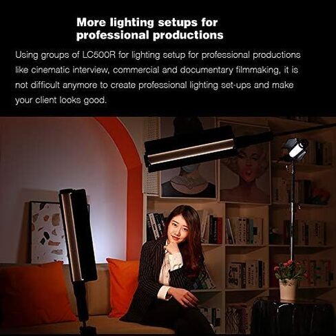 Godox LC500R RGB LED Light Stick, 2500K-8500K Adjustable, 360° Full Color, 14 FX Lighting Effects, CRI 96 TLC I98 Accurate Color, 0-100% Dimmable, Creative Music Mode in Kuwait