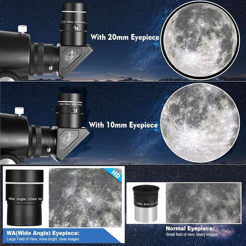 Celticbird Telescope for Adults High Powered, 80mm Aperture 600mm AZ Mount Refractor Telescope with Upgrade Accessories Kit in Saudi Arabia
