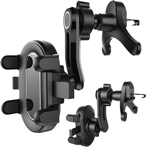 Car Vent Phone Mount with Swing Arm, Air Vent Clip Car Holder with Metal Hook, Cell Phone Holder for Your Car, Universal No-Blocking Hands-Free Cases-Friendly, for 4.7-6.9" Smartphone (Black) in Kuwait