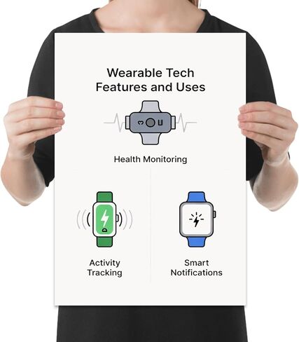 Wearable Tech Features and Uses Poster - Tech Classroom Decor - 13x19 in Kuwait