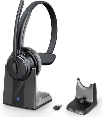 Wireless Headset with Mic for Work, Bluetooth Headset ENC Noise Cancelling in Kuwait
