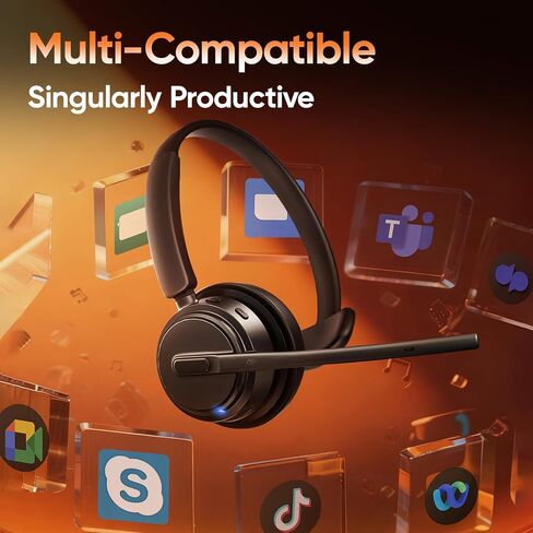 Wireless Headset with Mic for Work, Bluetooth Headset ENC Noise Cancelling in Kuwait