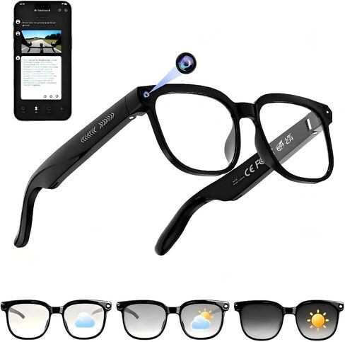 Smart AI Glasses with 4K Camera, Open-Ear Audio for Daily Use in Kuwait